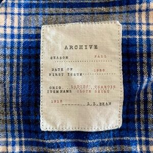 L.L. Bean Signature Chamois Tunic, XS Blue Plaid